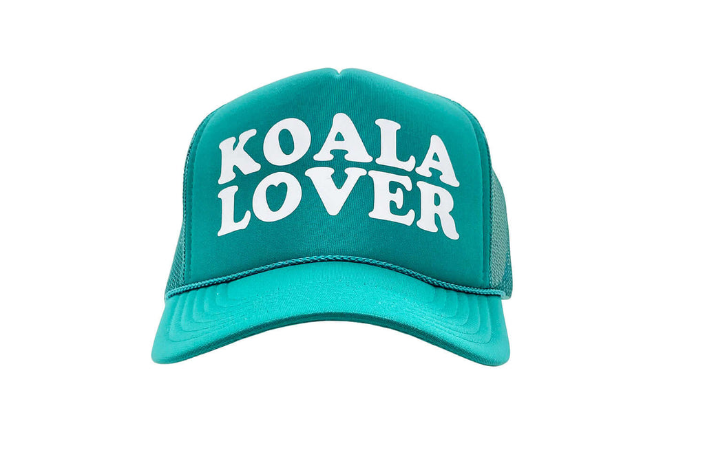 Koala Lover high crown trucker cap with mesh back and snapback - Tropic Trucker Australia®