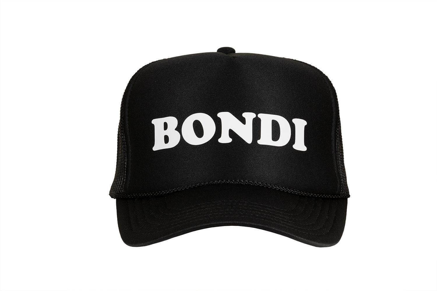Bondi Beach high crown trucker cap with mesh back and snapback  - Tropic Trucker Australia®