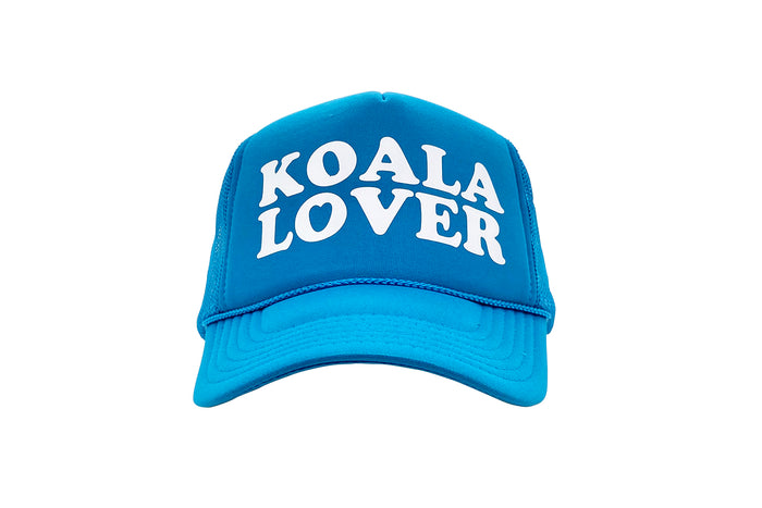 Koala Lover high crown trucker cap with mesh back and snapback - Tropic Trucker Australia®